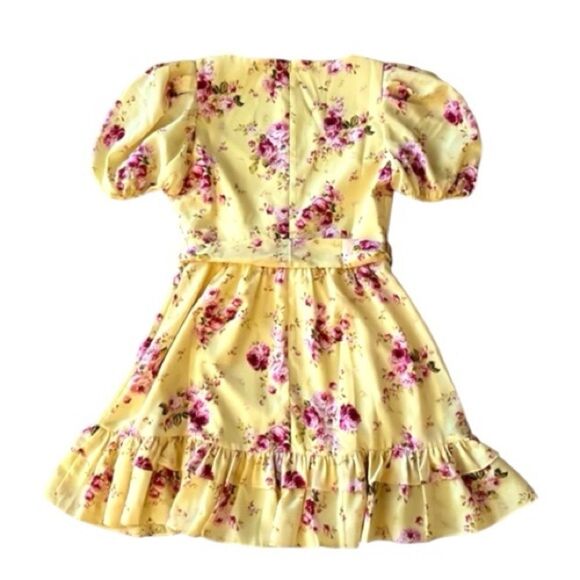 Likely Yellow Floral Mini Quinn Puff Sleeve Dress in Sundance Size 6 NWT - Picture 9 of 16